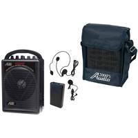 

Audio 2000s AWP6040B Rechargeable Portable VHF Wireless PA System, Includes AWP6040B Unit (Black), AWX6141 Body-Pack Transmitter, AEM6141H Headset Microphone, AEM6141M Lavalier Microphone, Black