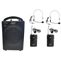 

Audio 2000s AWP604C-M Dual-Channel Rechargeable Portable VHF Wireless PA Lavalier System Includes AWP604C Unit, 2x Lavalier Microphones, 2x Body-Pack Transmitter, Black