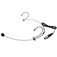 

Audio 2000s ACC6540H-01B Professional Miniature Condenser Headset Microphone with 3 Pin Mini-XLR, Black