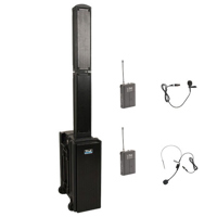 

Anchor Audio Beacon Line Array Dual Wireless Basic Package with LM-60 Lapel Mic & HBM-TA4F Headband Mic