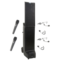 

Anchor Audio Bigfoot 2 Quad Wireless Package with 2x WH-LINK Handheld Mic, 2x HBM-LINK Headband Mic & 2x LM-LINK Lapel Mic