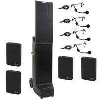 

Anchor Audio Bigfoot 2 Quad Package, Includes BIG2-XU4 PA Sound System and 4x Wireless Headband Mics