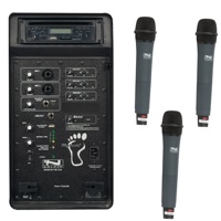 

Anchor Audio Bigfoot Line Array Triple Wireless Basic Package with 3x WH-8000 UHF Handheld Mic