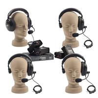 

Anchor Audio PortaCom Four User Wireless Package with 1x Dual Headset, 3x Single Headsets