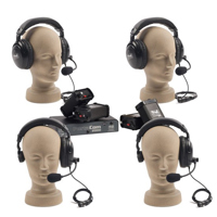 

Anchor Audio PortaCom Four User Wireless Package with 2x Dual Headsets, 2x Single Headsets