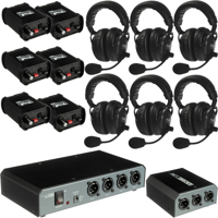

Anchor Audio PortaCom Six User Wireless Package with 6x Single Headsets