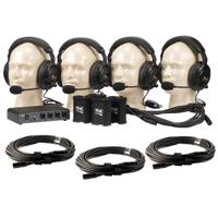 

Anchor Audio PortaCom Four User Wireless Package with 4x Single Headsets and 4x 50' Cables