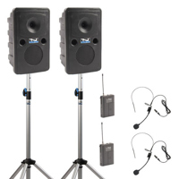 

Anchor Audio Go Getter Dual Wireless Deluxe Package with GG-8001 Companion Speaker and 2x HBM-TA4F Headband Mic