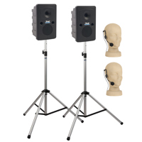 

Anchor Audio Liberty Dual Wireless Deluxe Package, AC Only, LIB-8001 Companion Speaker, 2x HBM-TA4F Headband Mic