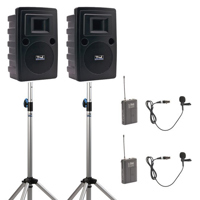 

Anchor Audio Liberty Platinum Dual Wireless Deluxe Package, AC Only, with LIB-8001 Companion Speaker & 2x LM-60 Lapel Mic