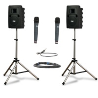 

Anchor Audio Liberty Platinum Dual Wireless Deluxe Package with LIB-8001 Companion Speaker & 2x WH-8000 Handheld Mic
