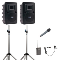 

Anchor Audio Liberty Platinum Dual Wireless Deluxe Package with LIB-8001 Companion Speaker, WH-8000 Handheld Mic & LM-60 Lapel Mic