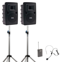 

Anchor Audio Liberty Platinum Wireless Deluxe Package, AC Only, with LIB-8001 Companion Speaker & HBM-TA4F Headband Mic