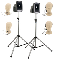 

Anchor Audio MegaVox 2 Wireless Deluxe AIR Package 2 with MEGA2-AIR Companion Speaker, 2x HBM-LINK Headband Mic & 2x LM-LINK Lapel Mic