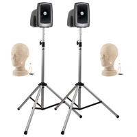 

Anchor Audio MegaVox Dual Wireless Deluxe Package with MEGA-8001 MegaVox Companion Speaker & 2x EM-TA4F Ultralite Earworn Mic