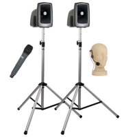 

Anchor Audio MegaVox Dual Wireless Deluxe AIR Package with MEGA-8000XU2 PA System, MEGA-AIR Speaker, WH-8000 Handheld Mic, HBM-TA4F Headband Mic