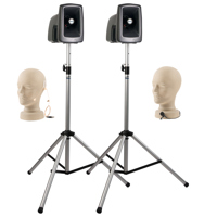 

Anchor Audio MegaVox Dual Wireless Deluxe AIR Package with MEGA-AIR Companion Speaker, LM-60 Lapel Mic & EM-TA4F Ultralite Earworn Mic