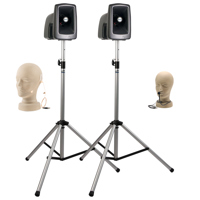 

Anchor Audio MegaVox Dual Wireless Deluxe Package with MEGA-8001 MegaVox Companion Speaker, CM-60 Collar Mic & EM-TA4F Ultralite Earworn Mic