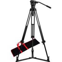 

Acebil CS-08G Professional Tripod Kit, Includes CH0 75mm Fluid Head, T35 Aluminum Tripod, GS-1 Ground Spreader and S-30 Carry Case