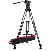 

Acebil CS-680M Professional Tripod System, Includes CH6 100mm Fluid Head, T1000 Aluminum Tripod, Mid-Spreader and Case