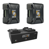 

Anton Bauer 2 Pack Dionic XT150 156Wh V-Mount Lithium-Ion Battery - With Anton Bauer LP2 Low Profile Dual V-Mount Battery PowerCharger with LED Display