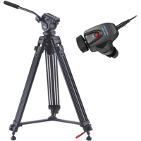 

Acebil i-605DX Prosumer Tripod System, Includes 2-Stage Aluminum Tripod, H605 Fluid Head, S-9 Carry Case, RMC-L1AVR Zoom Controller