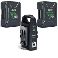 

Anton Bauer 2 PAck Titon 90 14.2V 92Wh V-Mount Lithium Ion Battery Bundle with Anton Bauer VM2 Dual V-Mount Charger