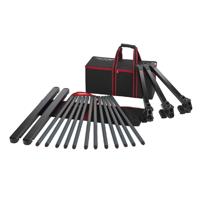 

Acebil TR-480 Track Rail System, Includes 12x31.5" Aluminum Straight Rail Pieces, Tracking Dolly, 2x Rail Stopper and Carrying Cases