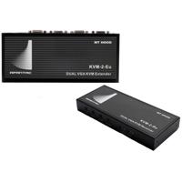 

Apantac Dual-Head KVM-2-Eu Extender and KVM-2-Ru Receiver Set, Extends Up to 115' Distance