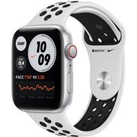 

Apple Watch Nike SE GPS + Cellular, 44mm Silver Aluminum Case with Pure Platinum/Black Nike Sport Band, Regular