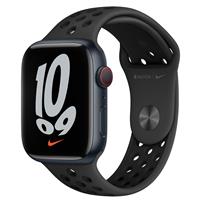 

Apple Watch Nike Series 7 GPS + Cellular, 45mm Midnight Aluminum Case with Anthracite/Black Nike Sport Band, Regular