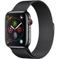 

Apple Apple Watch Series 4, GPS + Cellular, 44mm, Space Black Stainless Steel Case, Space Black Milanese Loop
