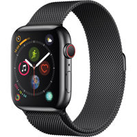 

Apple Apple Watch Series 4, GPS + Cellular, 44mm, Space Black Stainless Steel Case, Space Black Milanese Loop