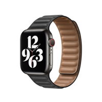 

Apple 44mm Black Leather Link Band for Apple Watch, Small/Medium
