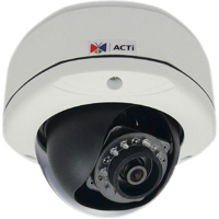 

ACTi D71A Day/Night Outdoor IP Dome Camera with Adaptive IR LED & Fixed Lens, 1MP, 1280x720, 30fps, H.264 HP, MJPEG, PoE