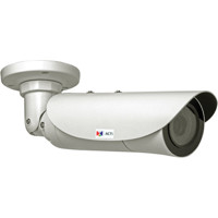 

ACTi E416 10MP Outdoor Day & Night Bullet Camera with f3.1-13.3mm / F1.4-4.0 Lens, 4.3x Optical Zoom, 1920x1080, 30fps, Adaptive IR, Basic WDR, H.264, MJPEG, PoE