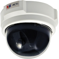 

ACTi E51 Indoor IP Dome Camera with Basic WDR & Fixed Lens, 1MP, 1280x720, 30fps, H.264 HP, MJPEG, PoE