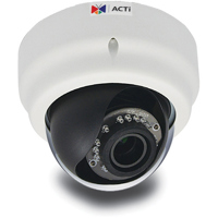 

ACTi E61A Day/Night Indoor IP Dome Camera with Adaptive IR LED, Basic WDR & Vari-Focal Lens, 1MP, 1280x720, 30fps, H.264 HP, MJPEG, PoE