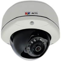 

ACTi E71A Day/Night Outdoor IP Dome Camera with Adaptive IR LED, Basic WDR & Fixed Lens, 1MP, 1280x720, 30fps, H.264 HP, MJPEG, PoE