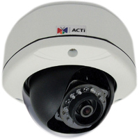 

ACTi E74A Day/Night Outdoor Dome Camera with Adaptive IR LED, Superior WDR & Fixed Lens, 3MP, 1920x1080, 30fps, H.264 HP, MJPEG, PoE