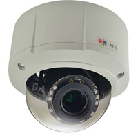 

ACTi E89 Day/Night Outdoor IP Dome Camera with Adaptive IR LED, Basic WDR & Vari-Focal Lens, 10MP, 1920x1080, 30fps, H.264 HP, MJPEG, PoE