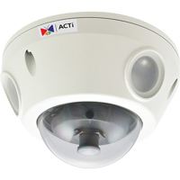 

ACTi E925 Day/Night Outdoor Mini Fisheye Dome Camera with Adaptive IR LED, Basic WDR & Fixed Lens, 5MP, 2592x1944, 15fps, H.264, MJPEG, PoE