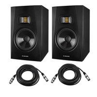 

Adam Audio 2 Pack Professional T-Series T7V 7" 70W 2-Way Active Nearfield Monitor, Single - With 2 Pack 15' 8mm XLR Microphone Cable