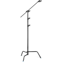 

Avenger 10.75' C-Stand 33 Kit with 40" Black Extension Arm / Black Grip Head, 5/8" Mounting Stud, 2 Riser, Black Steel