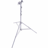 

Avenger High Overhead Wide Base 18' Lightstand, Four Riser, Chrome.