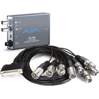 

AJA 3G-AM-XLR 3G-SDI 8-Channel AES Embedder/Disembedder with XLR Breakout Cable, USB Connectivity Via MiniConfig Software