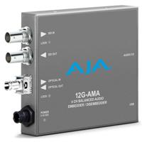 

AJA 12G-AMA-R-ST 12G-SDI 4-Channel Analog Balanced Audio Embedder/Disembedder Mini-Converter with Single ST Fiber Receiver