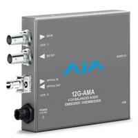 

AJA 12G-AMA-T-ST 12G-SDI 4-Channel Analog Balanced Audio Embedder/Disembedder Mini-Converter with Single ST Fiber Transmitter