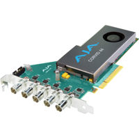 

AJA Corvid 44 4-Channel 3G-SDI Standard Profile Flexible Input/Output Card with Full Size BNC Connectors and Fan, 8-Lane 2 Gen PCIe, Raster Independent Channels, 4K Capable, Standard Height PCIe Bracket