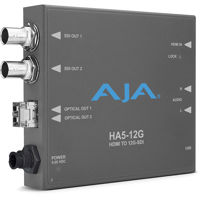 

AJA HA5-12G-T HDMI 2.0 to 12G-SDI Mini-Converter with Single Fiber Transmitter
